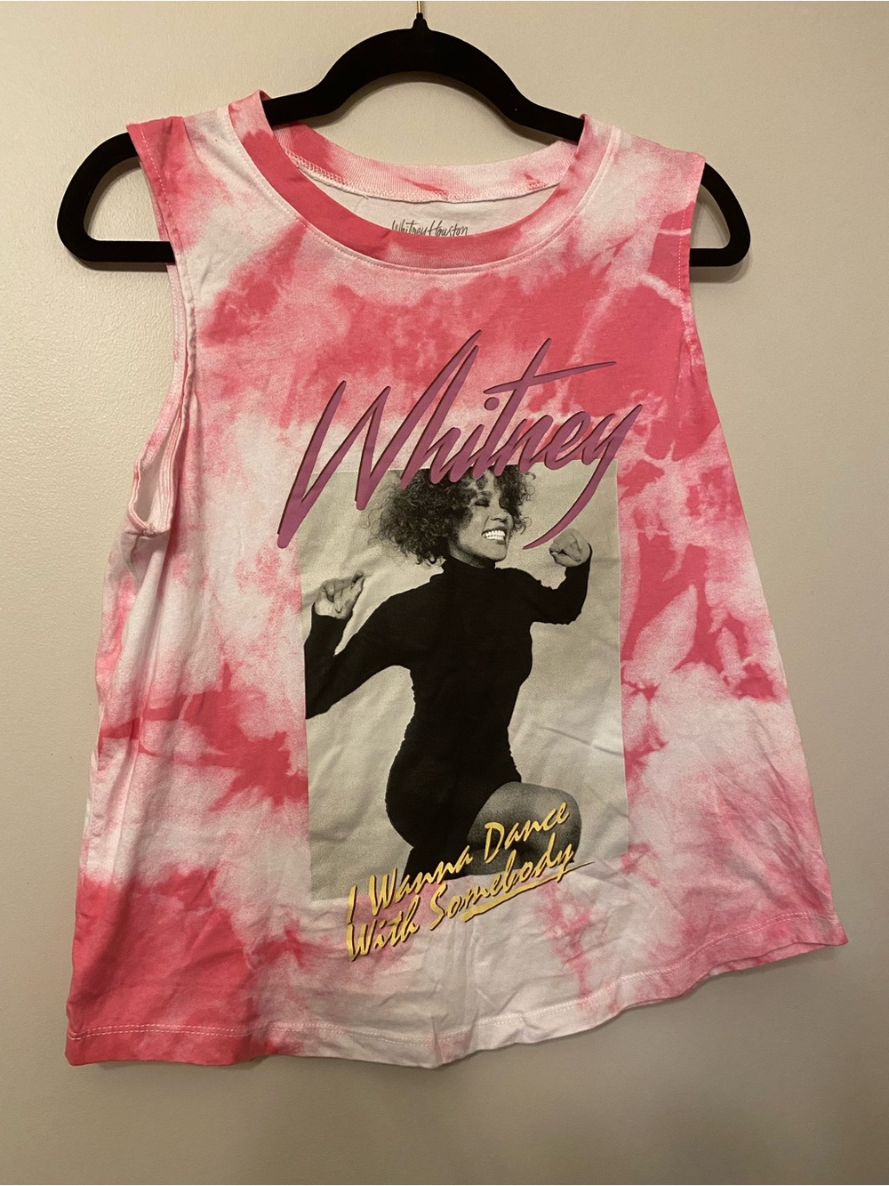 Whitney Tie-Dye Muscle Tank Top - Pink Graphic